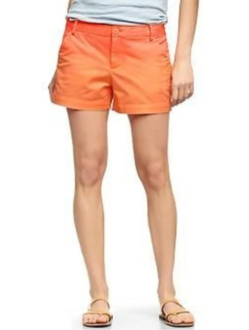 GAP Ombre Coral-Orange Women's Khaki Shorts, Size 0